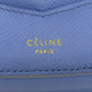 CELINE Shoulder Bag Calfskin Light blue logo Women Used Authentic