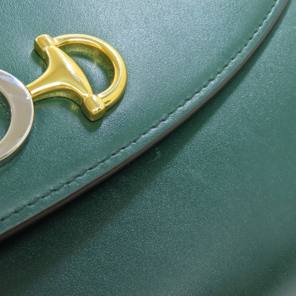 GUCCI Handbag 572375 Calfskin green Zumi ChainShoulder Women Used Authentic
