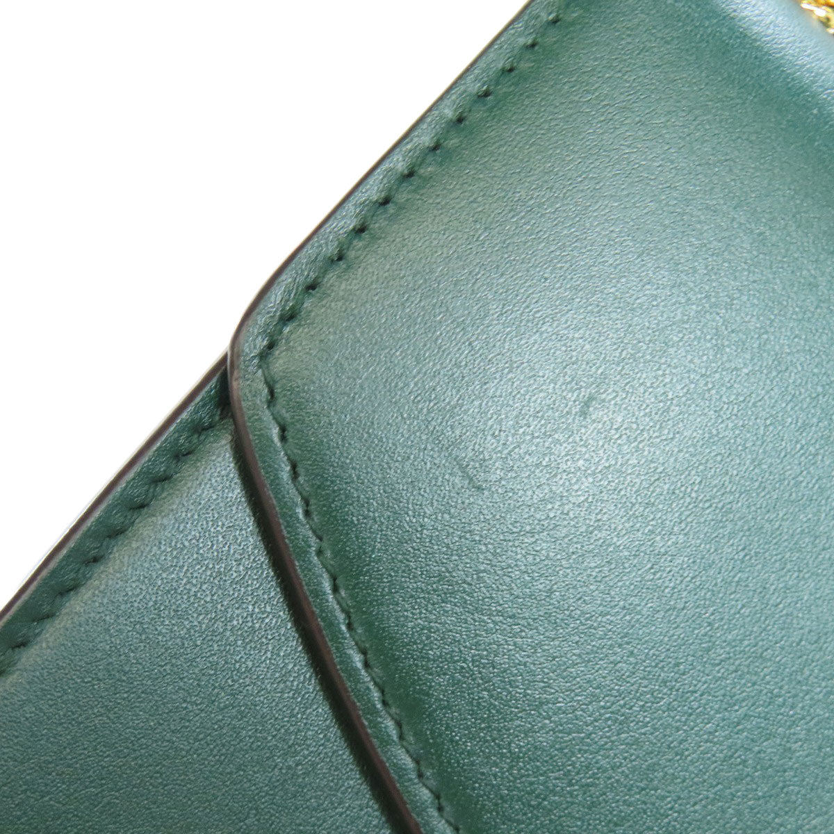 GUCCI Handbag 572375 Calfskin green Zumi ChainShoulder Women Used Authentic