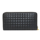 CELINE Long Wallet Purse leather black Zip Around Women(Unisex) Used Authentic