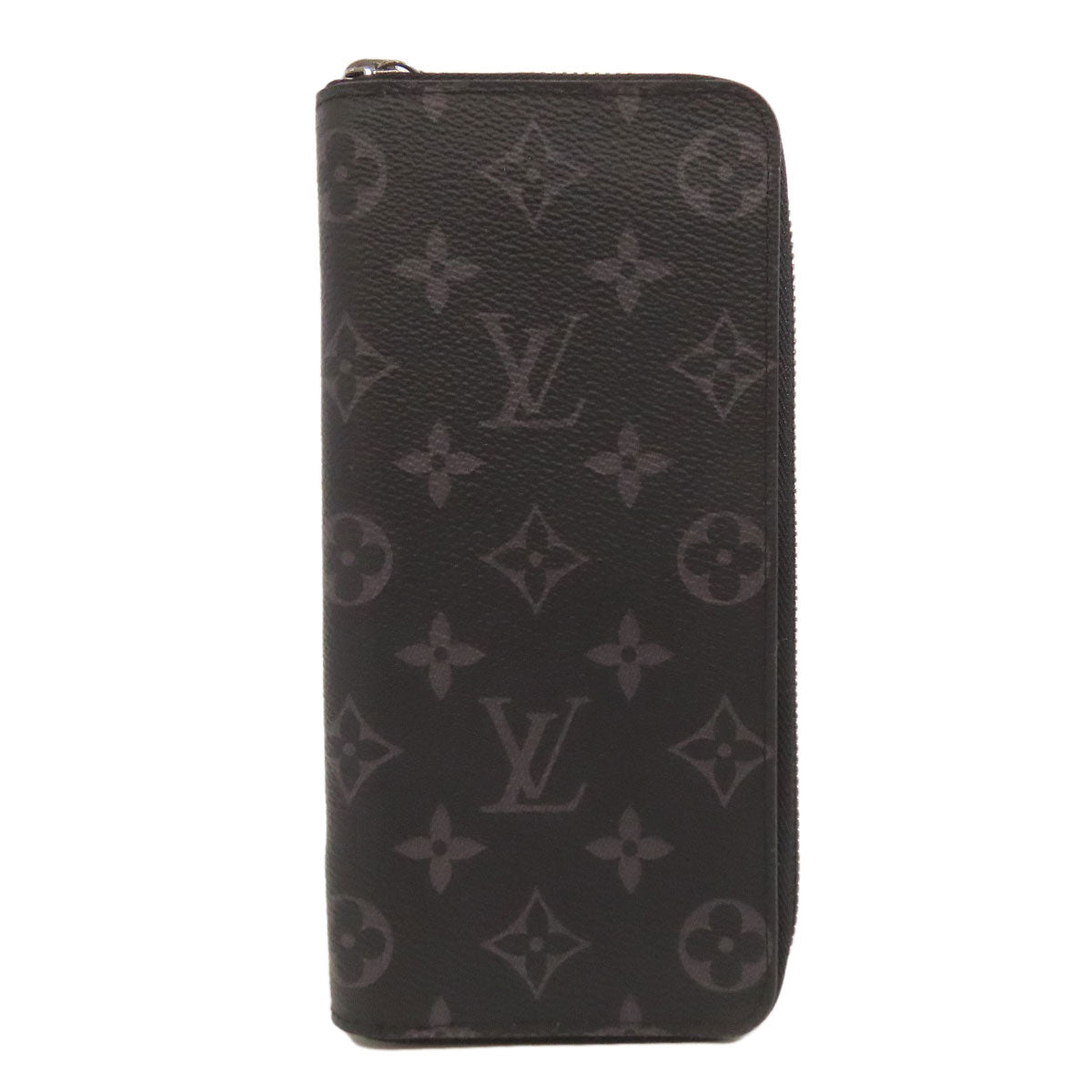 LOUIS VUITTON Long Wallet Purse M62295 Monogram Eclipse black Zippy wallet  Vertical mens(Unisex) Used Authentic