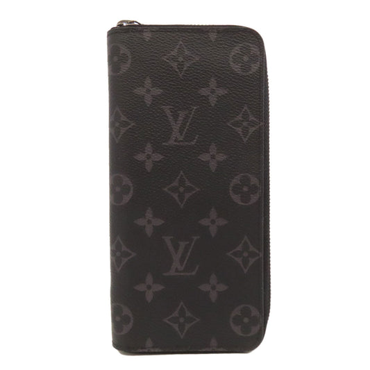 LOUIS VUITTON Long Wallet Purse M62295 Monogram Eclipse black Zippy wallet  Vertical mens(Unisex) Used Authentic