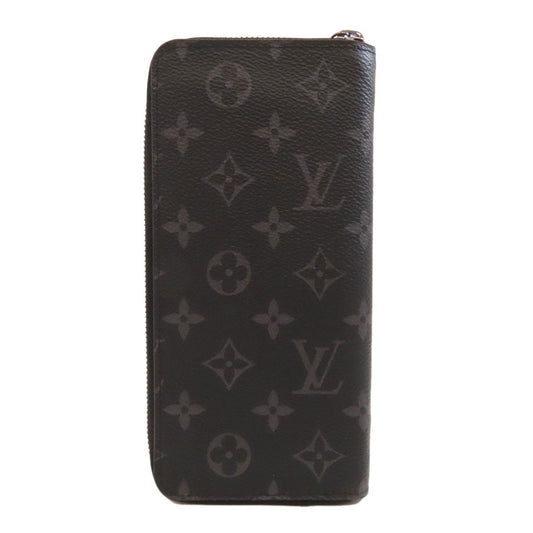 LOUIS VUITTON Long Wallet Purse M62295 Monogram Eclipse black Zippy wallet  Vertical mens(Unisex) Used Authentic