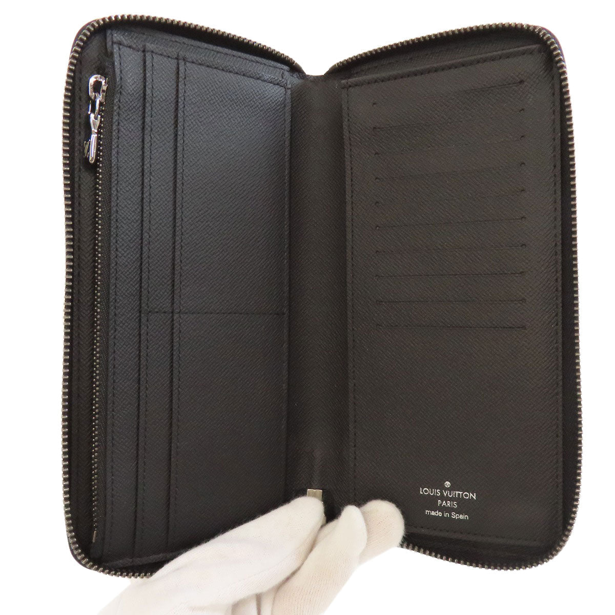 LOUIS VUITTON Long Wallet Purse M62295 Monogram Eclipse black Zippy wallet  Vertical mens(Unisex) Used Authentic