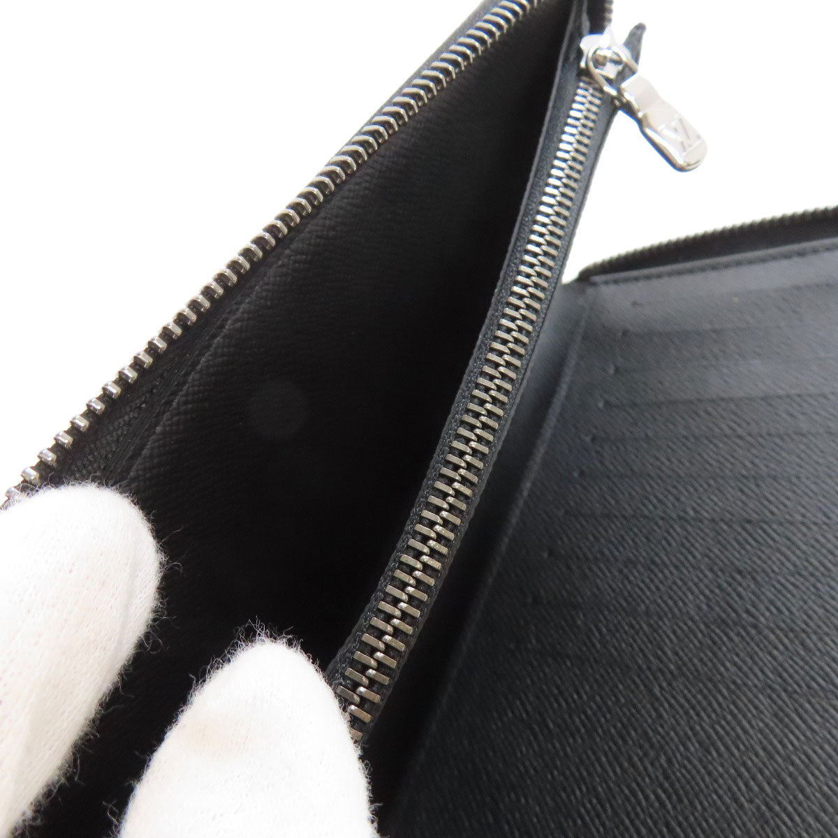 LOUIS VUITTON Long Wallet Purse M62295 Monogram Eclipse black Zippy wallet  Vertical mens(Unisex) Used Authentic