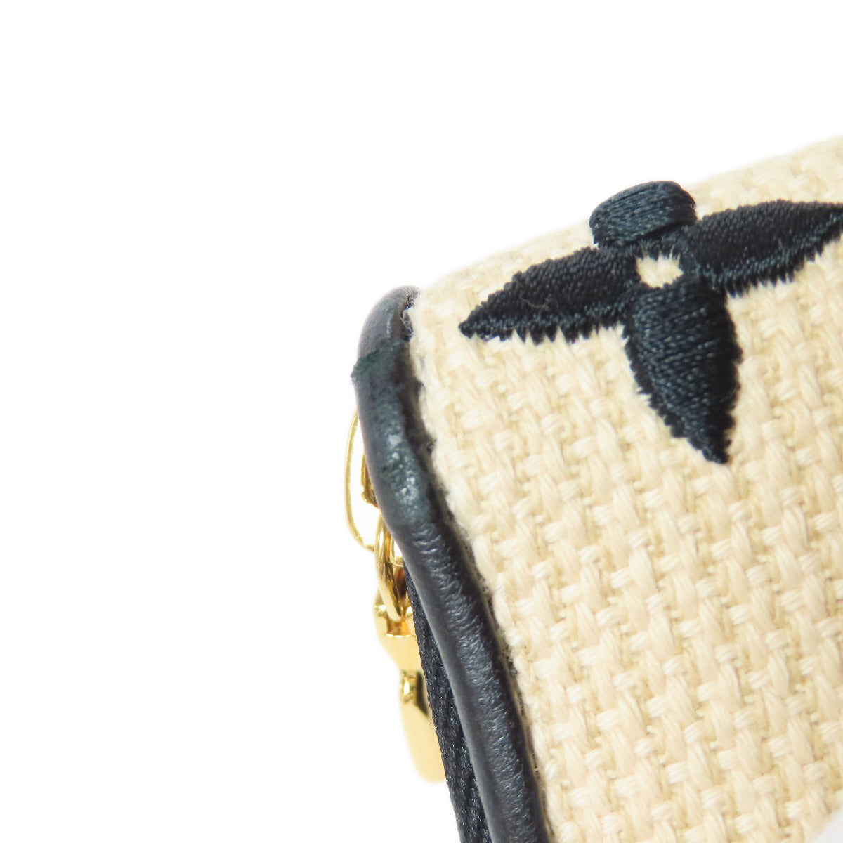 LOUIS VUITTON Long Wallet Purse M82529 Cotton canvas beige Zippy Wallet by the Pool Women Used Authentic