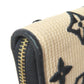 LOUIS VUITTON Long Wallet Purse M82529 Cotton canvas beige Zippy Wallet by the Pool Women Used Authentic