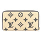 LOUIS VUITTON Long Wallet Purse M82529 Cotton canvas beige Zippy Wallet by the Pool Women Used Authentic