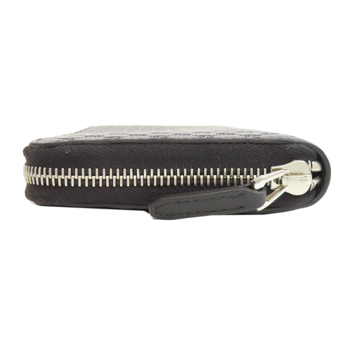 GUCCI Long Wallet Purse 544473 leather black Outlet GG Signature Micro Shima mens(Unisex) Used Authentic