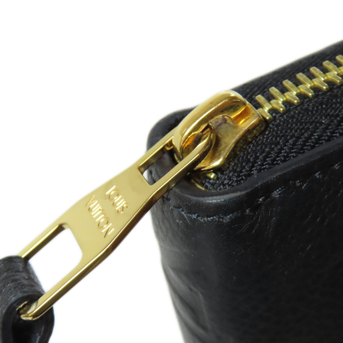 LOUIS VUITTON Long Wallet Purse M61864 Ann Platt black Zippy wallet Women(Unisex) Used Authentic