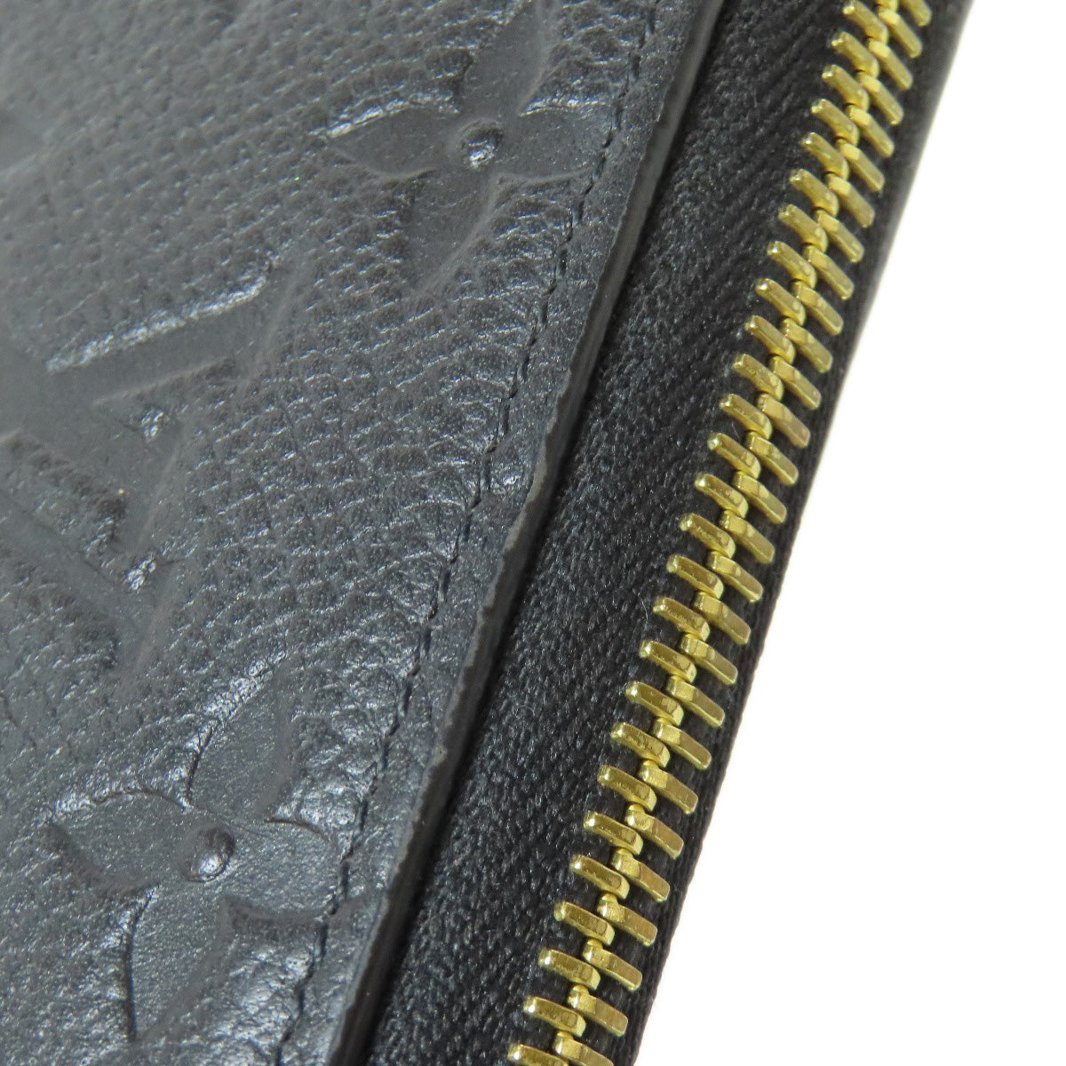 LOUIS VUITTON Long Wallet Purse M61864 Ann Platt black Zippy wallet Women(Unisex) Used Authentic