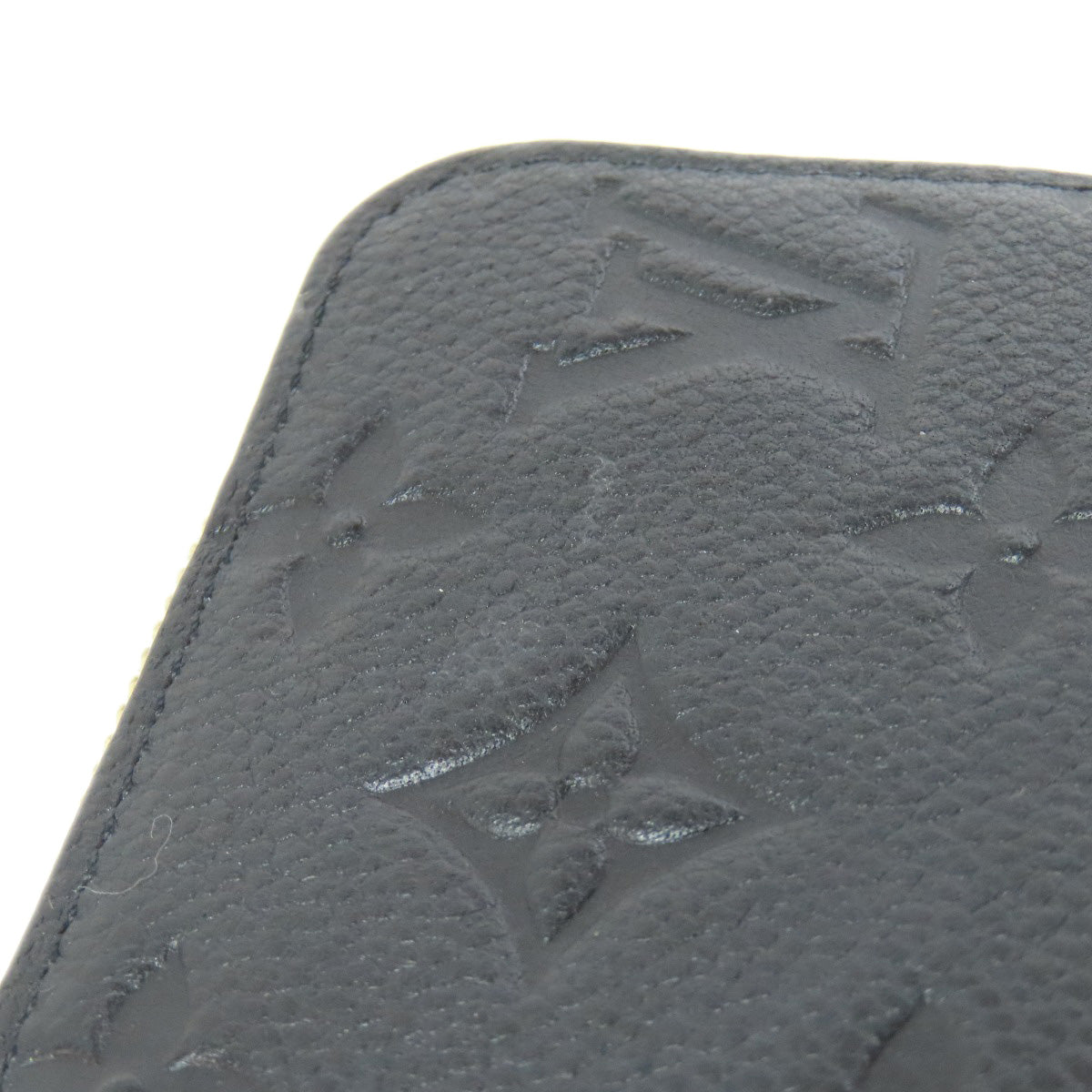 LOUIS VUITTON Long Wallet Purse M61864 Ann Platt black Zippy wallet Women(Unisex) Used Authentic