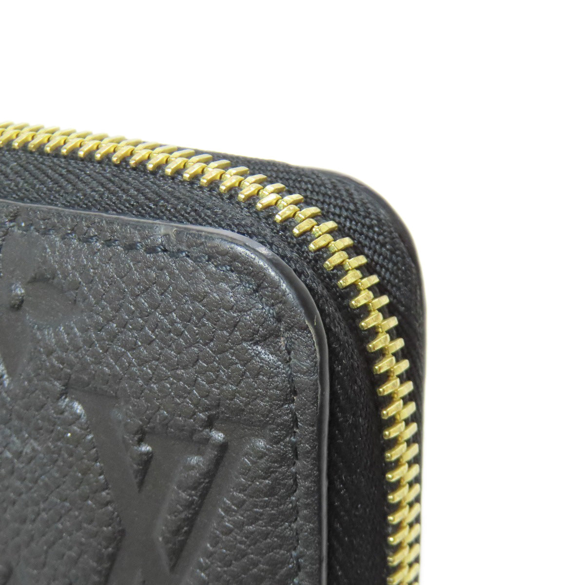 LOUIS VUITTON Long Wallet Purse M61864 Ann Platt black Zippy wallet Women(Unisex) Used Authentic