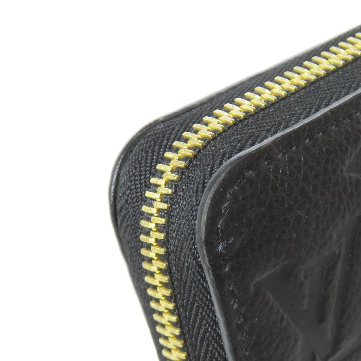 LOUIS VUITTON Long Wallet Purse M61864 Ann Platt black Zippy wallet Women(Unisex) Used Authentic
