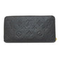LOUIS VUITTON Long Wallet Purse M61864 Ann Platt black Zippy wallet Women(Unisex) Used Authentic
