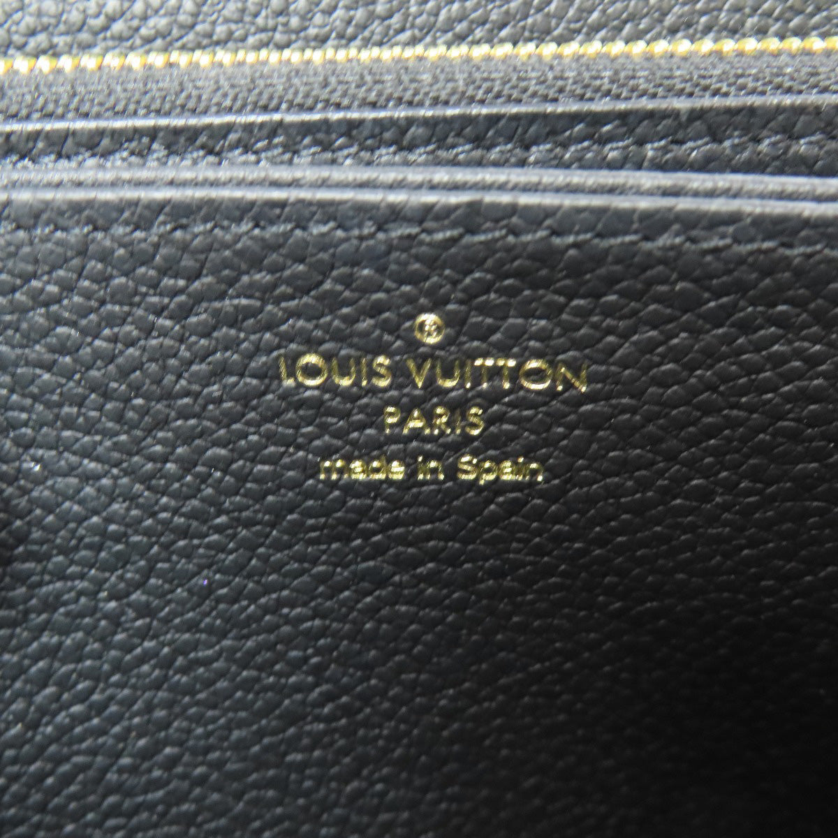 LOUIS VUITTON Long Wallet Purse M61864 Ann Platt black Zippy wallet Women(Unisex) Used Authentic