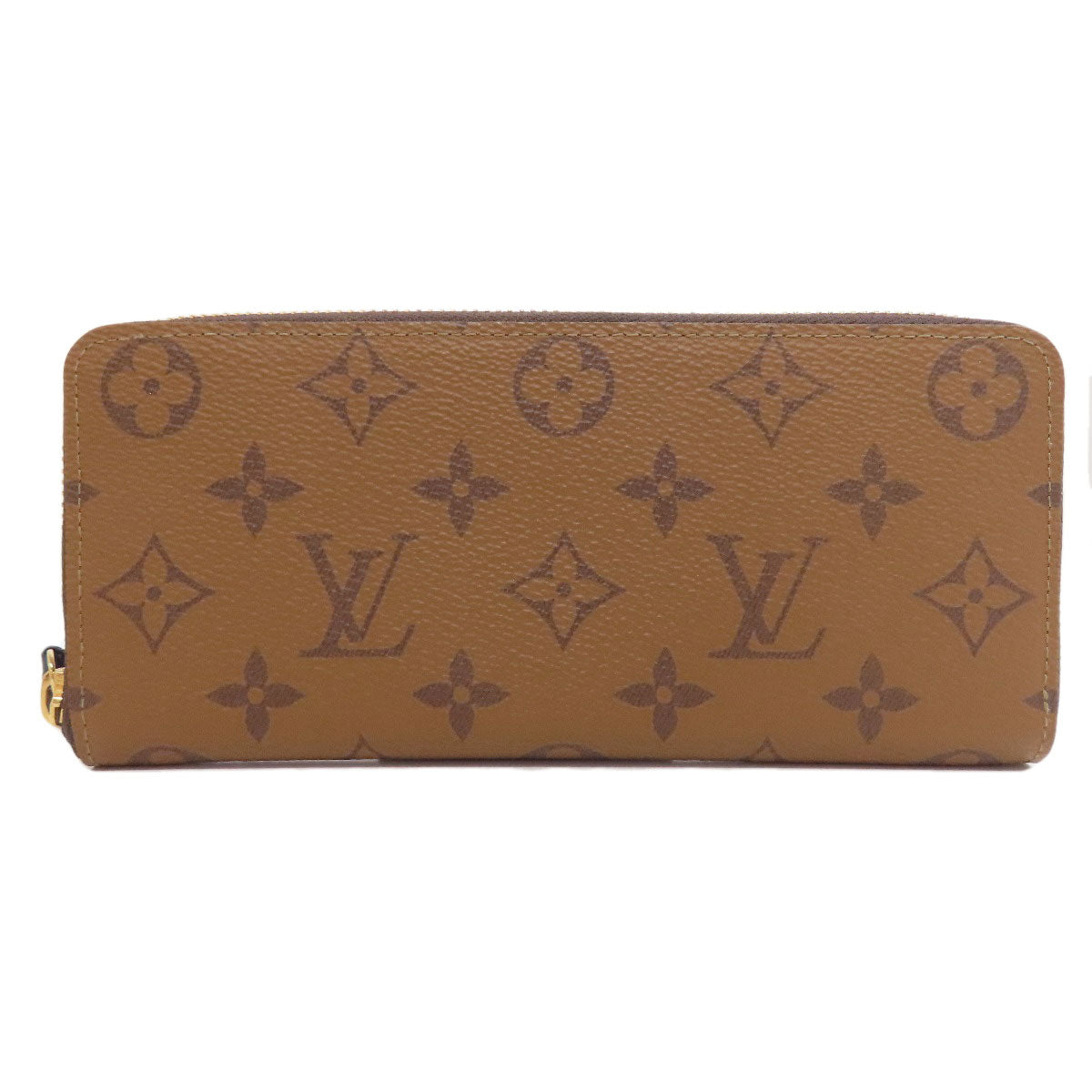 LOUIS VUITTON Long Wallet Purse M82336 Monogram reverse Brown Portefeuille Clemence Women(Unisex) Used Authentic