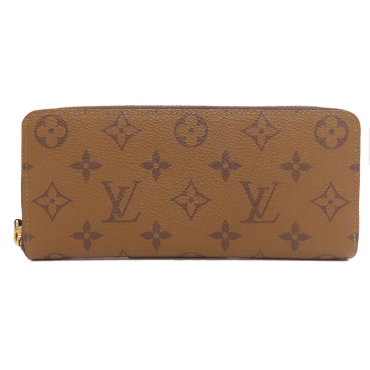 LOUIS VUITTON Long Wallet Purse M82336 Monogram reverse Brown Portefeuille Clemence Women(Unisex) Used Authentic
