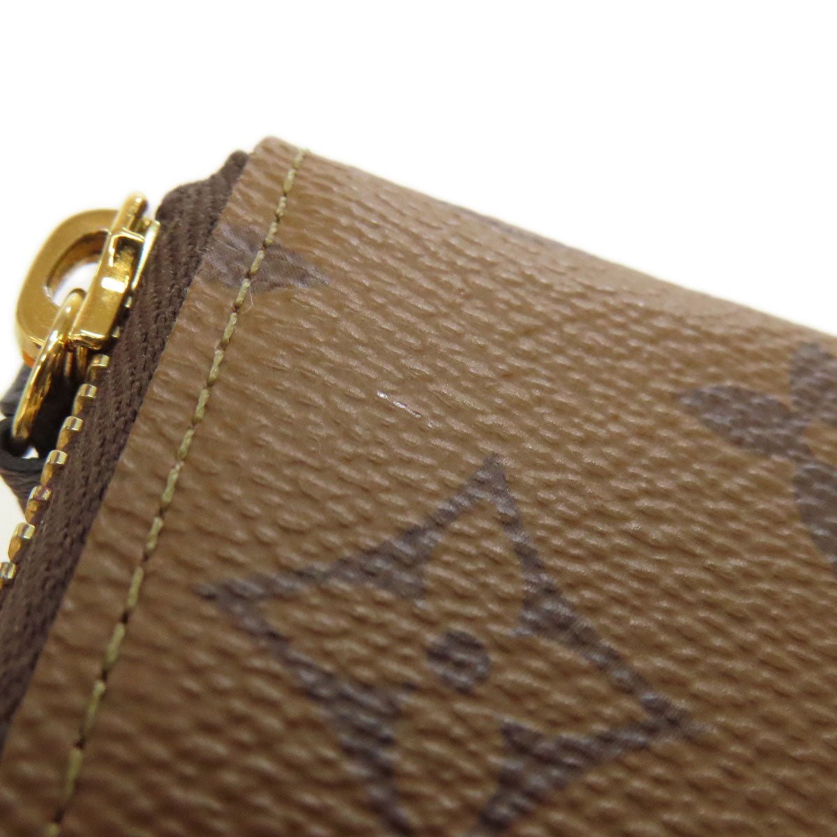 LOUIS VUITTON Long Wallet Purse M82336 Monogram reverse Brown Portefeuille Clemence Women(Unisex) Used Authentic