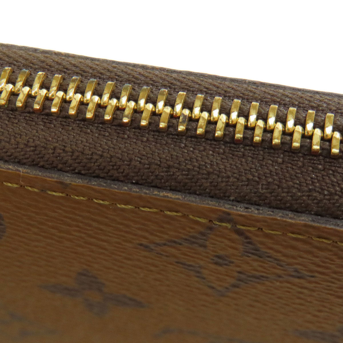 LOUIS VUITTON Long Wallet Purse M82336 Monogram reverse Brown Portefeuille Clemence Women(Unisex) Used Authentic