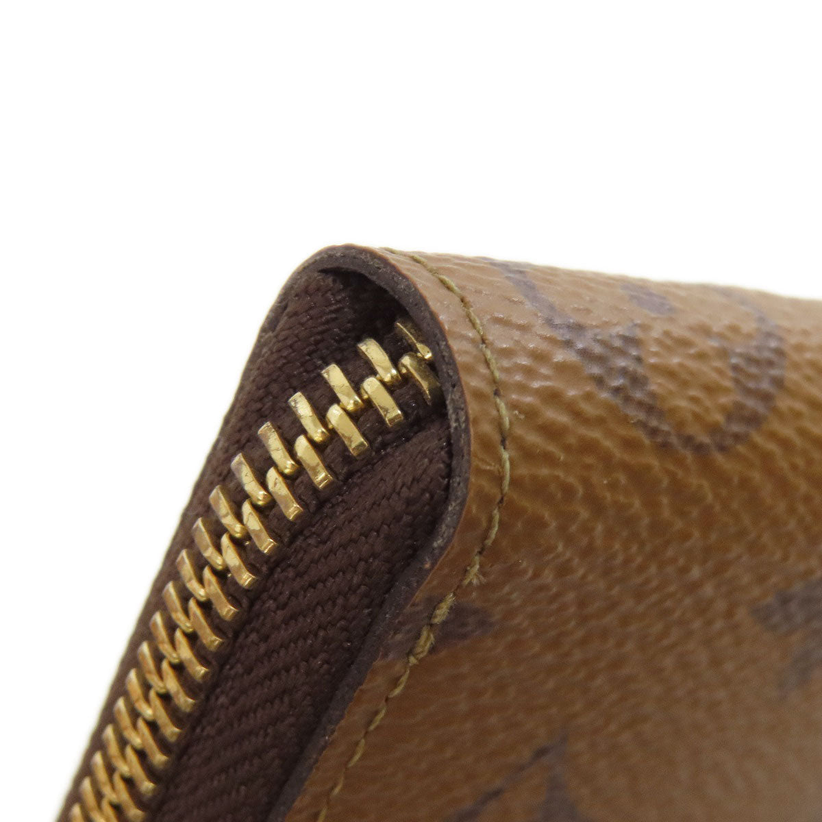LOUIS VUITTON Long Wallet Purse M82336 Monogram reverse Brown Portefeuille Clemence Women(Unisex) Used Authentic
