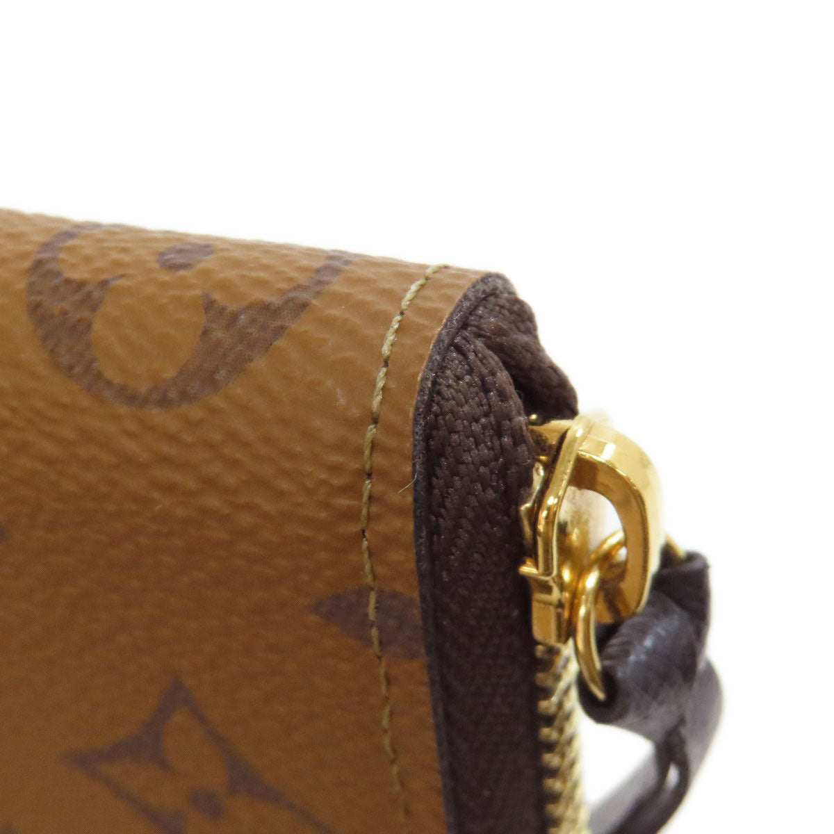 LOUIS VUITTON Long Wallet Purse M82336 Monogram reverse Brown Portefeuille Clemence Women(Unisex) Used Authentic