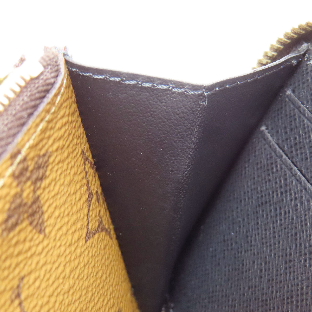 LOUIS VUITTON Long Wallet Purse M82336 Monogram reverse Brown Portefeuille Clemence Women(Unisex) Used Authentic