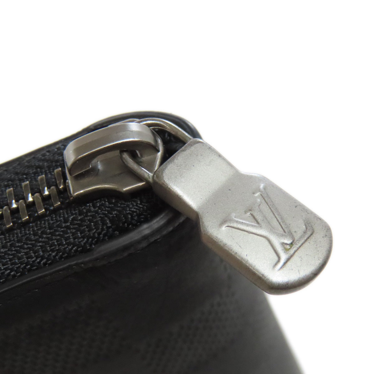 LOUIS VUITTON Long Wallet Purse N63548 Damier Anfini black Zippy wallet  Vertical mens Used Authentic