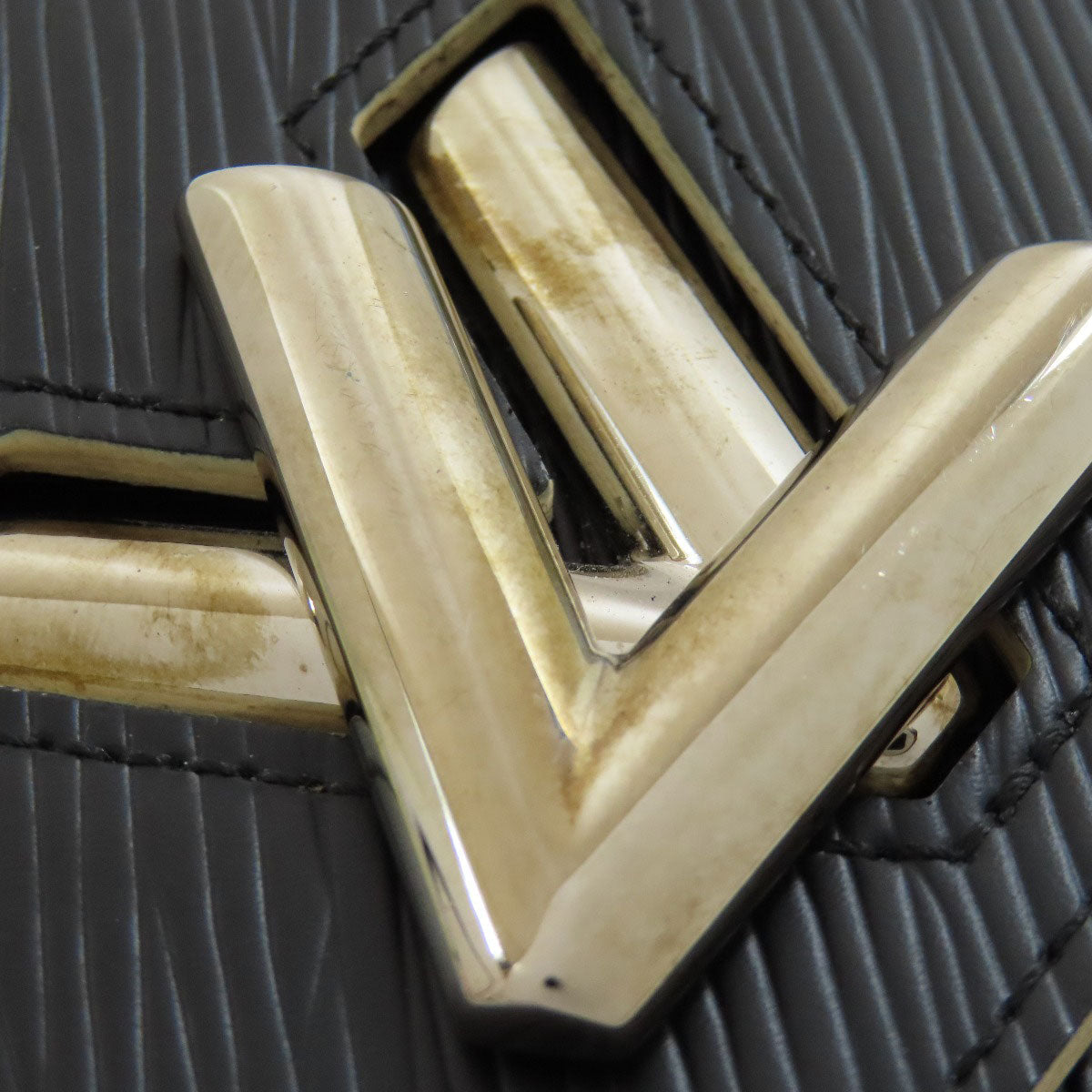 LOUIS VUITTON Long Wallet Purse M62008 Epi black Portefeuille Twist Sticker Women Used Authentic