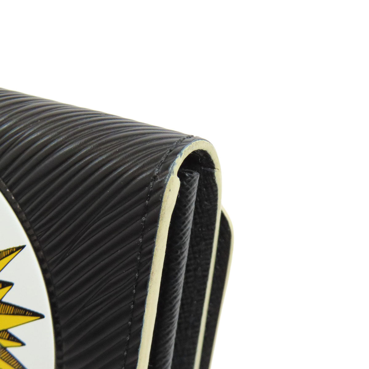 LOUIS VUITTON Long Wallet Purse M62008 Epi black Portefeuille Twist Sticker Women Used Authentic