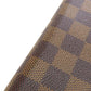 LOUIS VUITTON Long Wallet Purse N60534 Damier canvas Brown Portefeuille Clemence Women(Unisex) Used Authentic