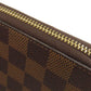 LOUIS VUITTON Long Wallet Purse N60534 Damier canvas Brown Portefeuille Clemence Women(Unisex) Used Authentic