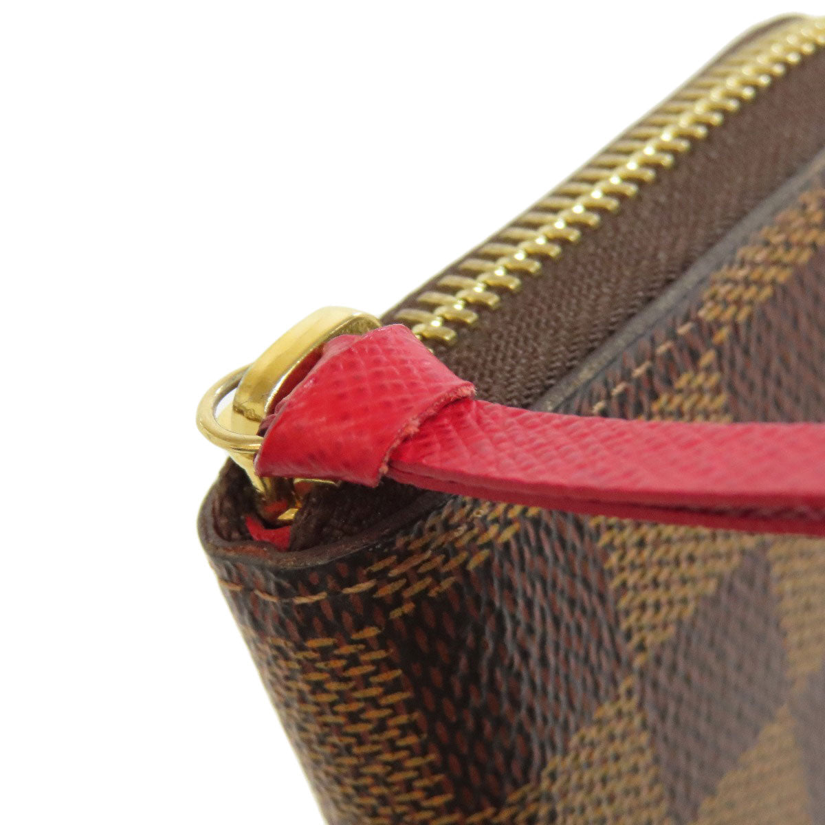 LOUIS VUITTON Long Wallet Purse N60534 Damier canvas Brown Portefeuille Clemence Women(Unisex) Used Authentic