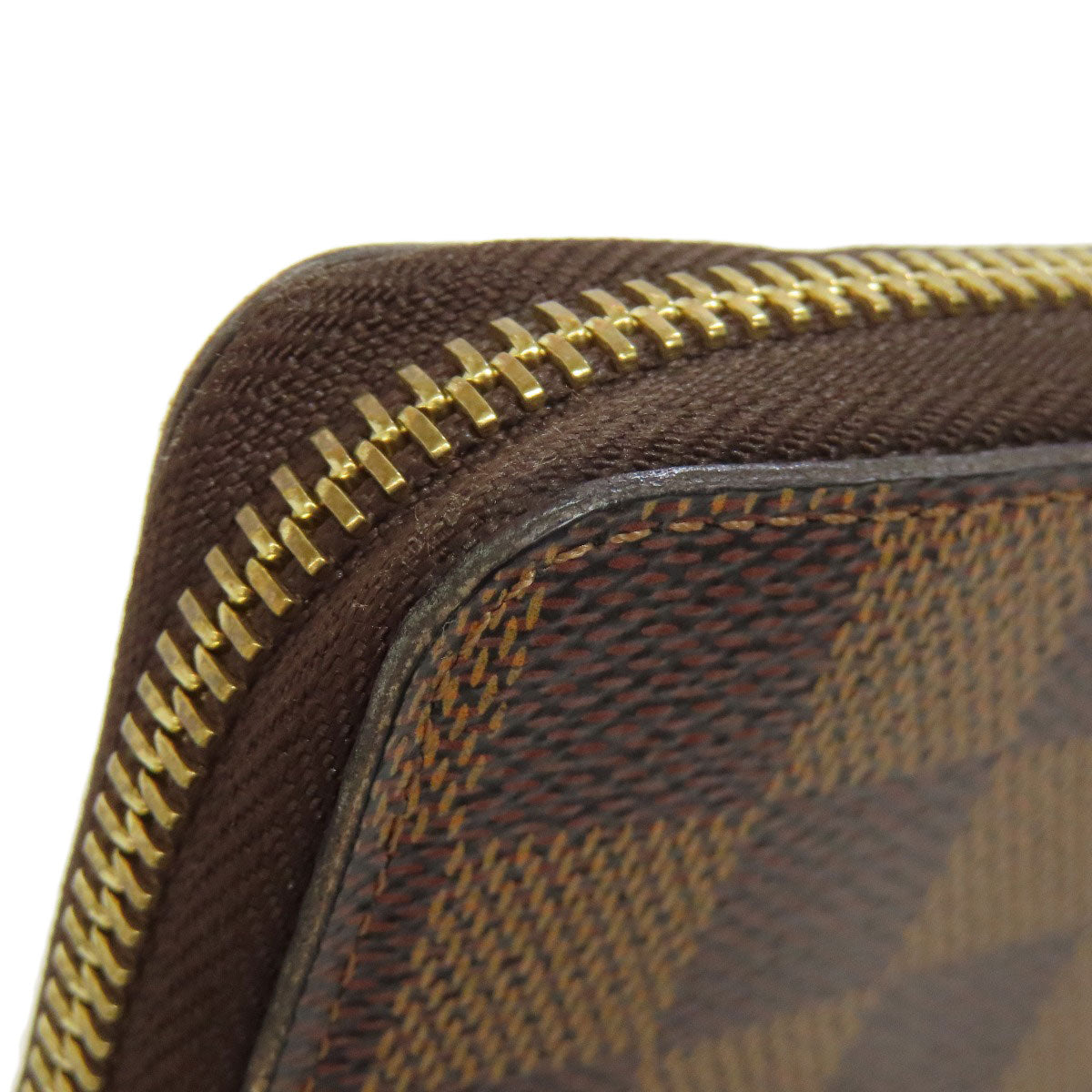 LOUIS VUITTON Long Wallet Purse N60534 Damier canvas Brown Portefeuille Clemence Women(Unisex) Used Authentic