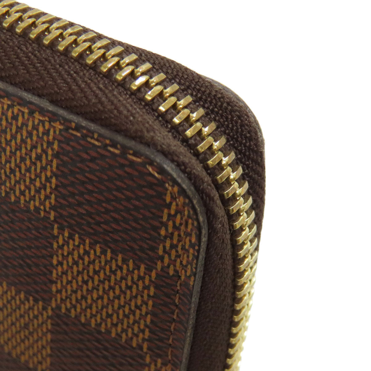 LOUIS VUITTON Long Wallet Purse N60534 Damier canvas Brown Portefeuille Clemence Women(Unisex) Used Authentic