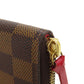 LOUIS VUITTON Long Wallet Purse N60534 Damier canvas Brown Portefeuille Clemence Women(Unisex) Used Authentic