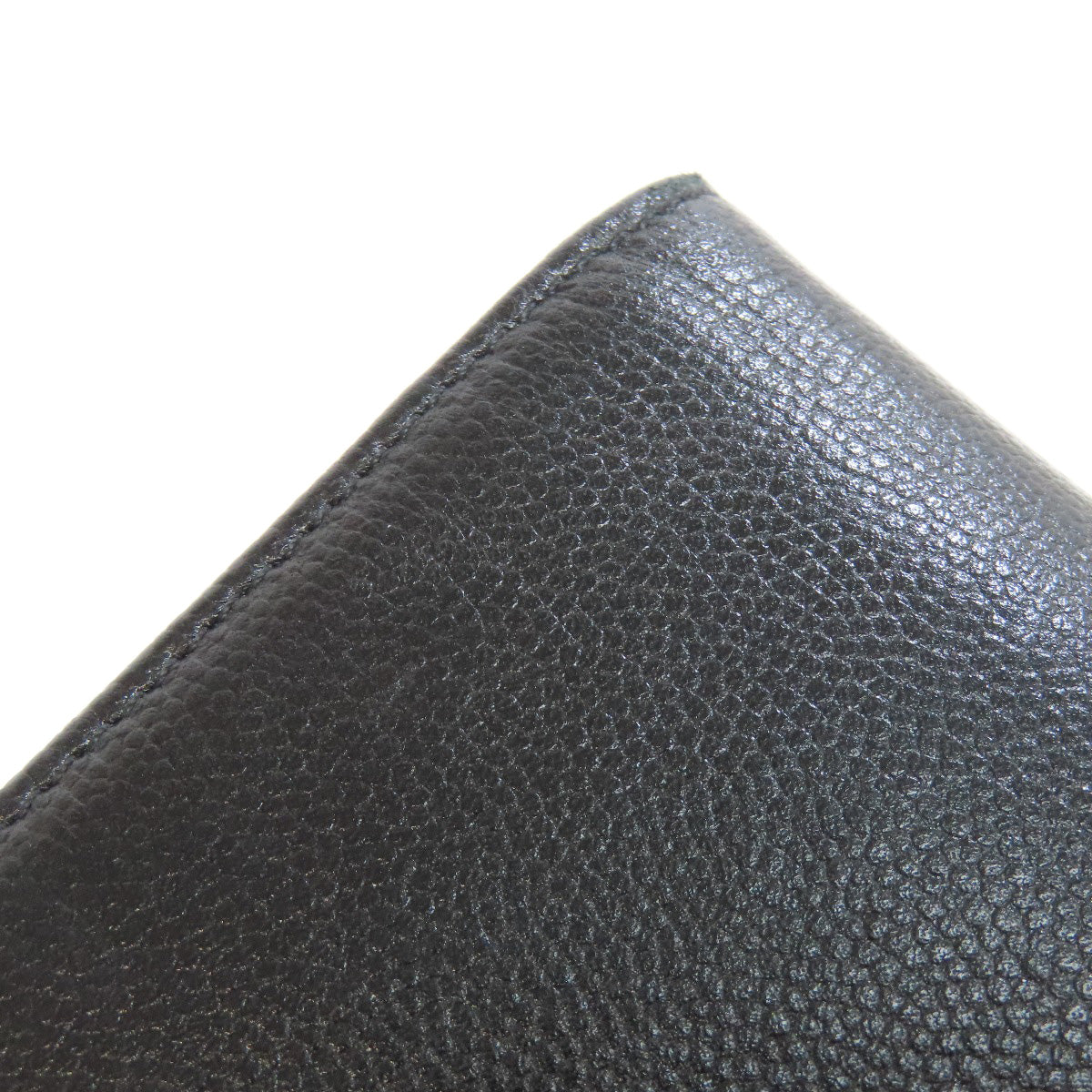 CHANEL Long Wallet Purse Grained Calfskin Skin black COCO Mark SilverMetal Women Used Authentic