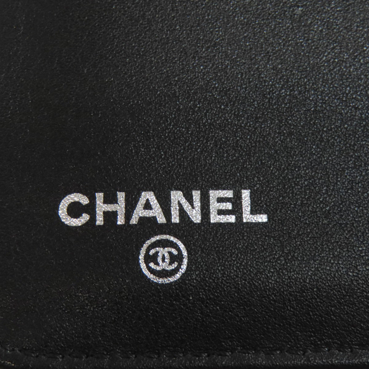 CHANEL Long Wallet Purse Grained Calfskin Skin black COCO Mark SilverMetal Women Used Authentic