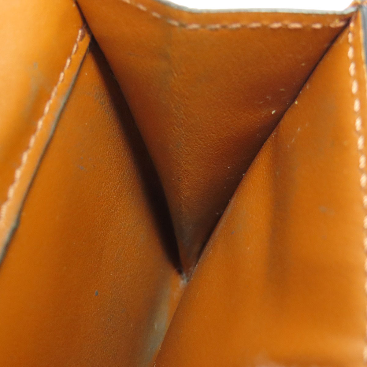 CELINE Bifold Wallet PVC Brown Tri-fold Wallet Macadam Women Used Authentic