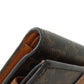 CELINE Bifold Wallet PVC Brown Tri-fold Wallet Macadam Women Used Authentic