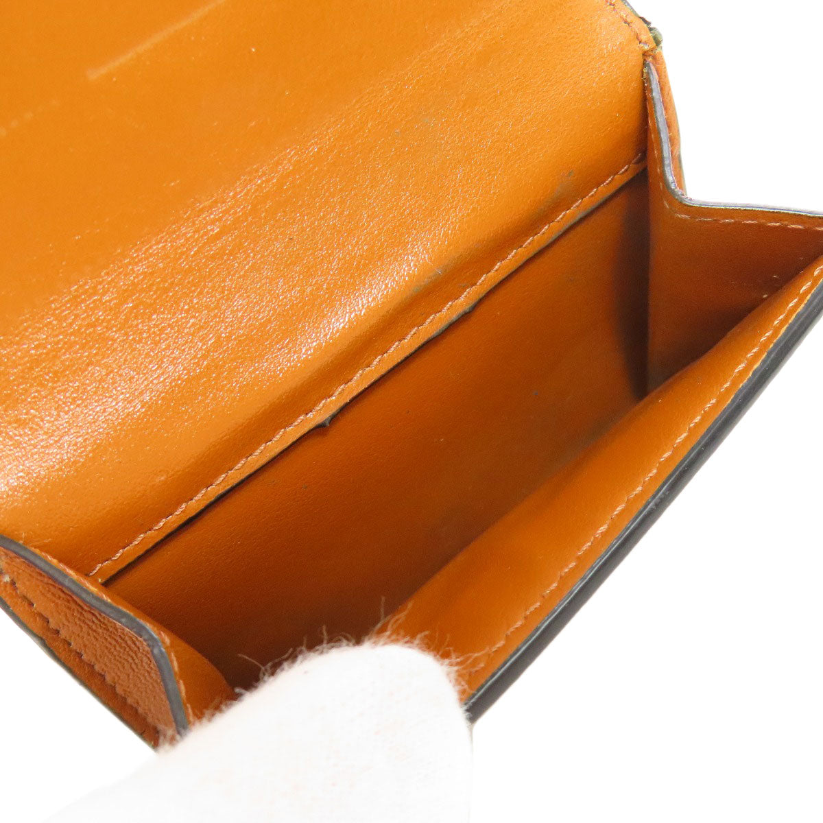 CELINE Bifold Wallet PVC Brown Tri-fold Wallet Macadam Women Used Authentic