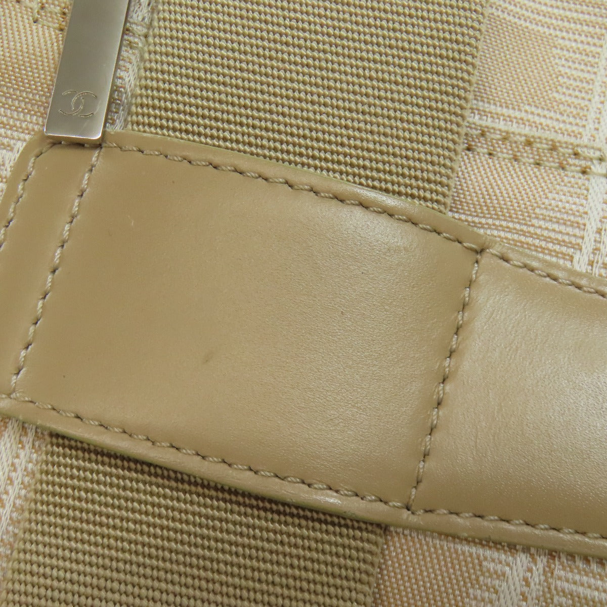 CHANEL Backpack Nylon jacquard beige New travel line