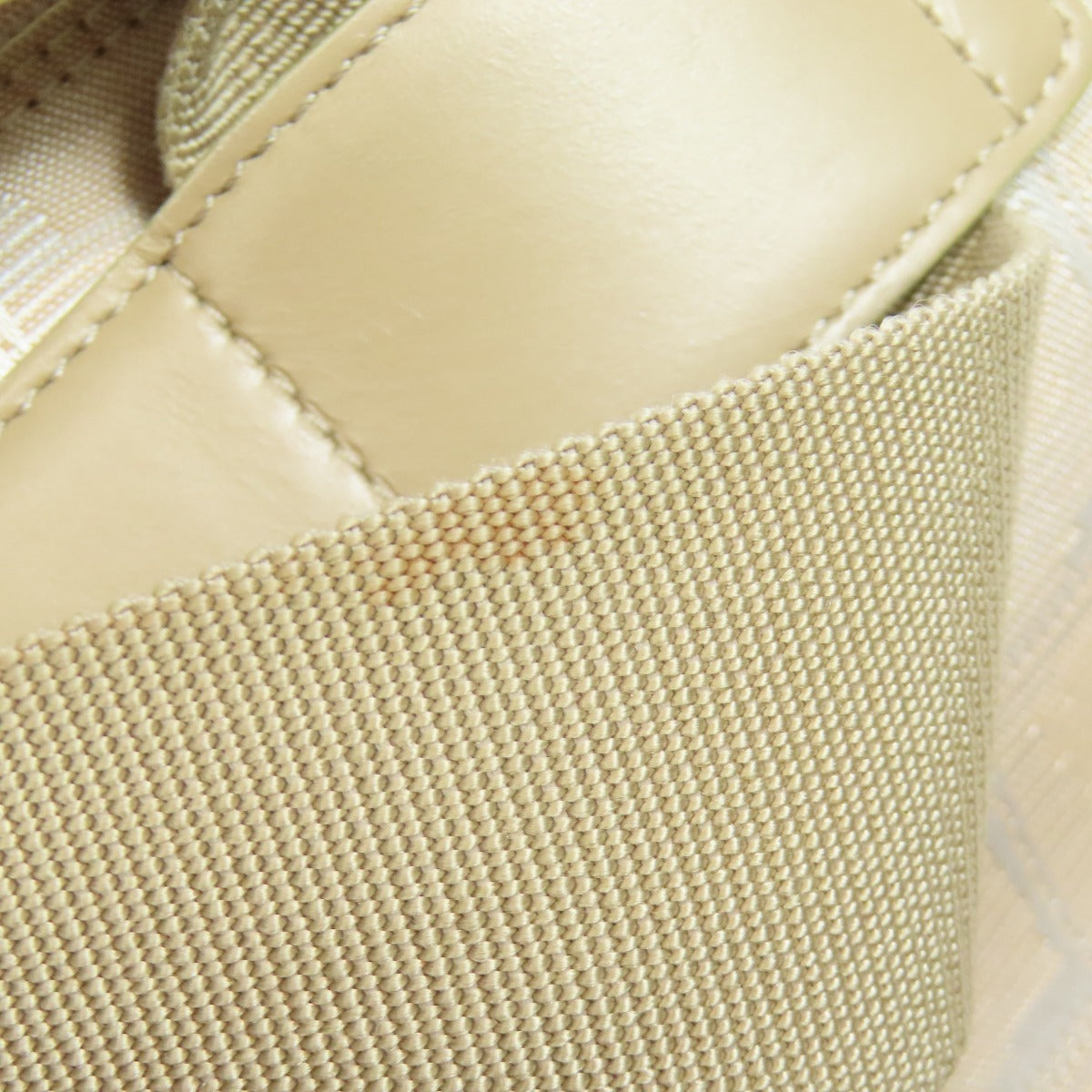 CHANEL Backpack Nylon jacquard beige New travel line