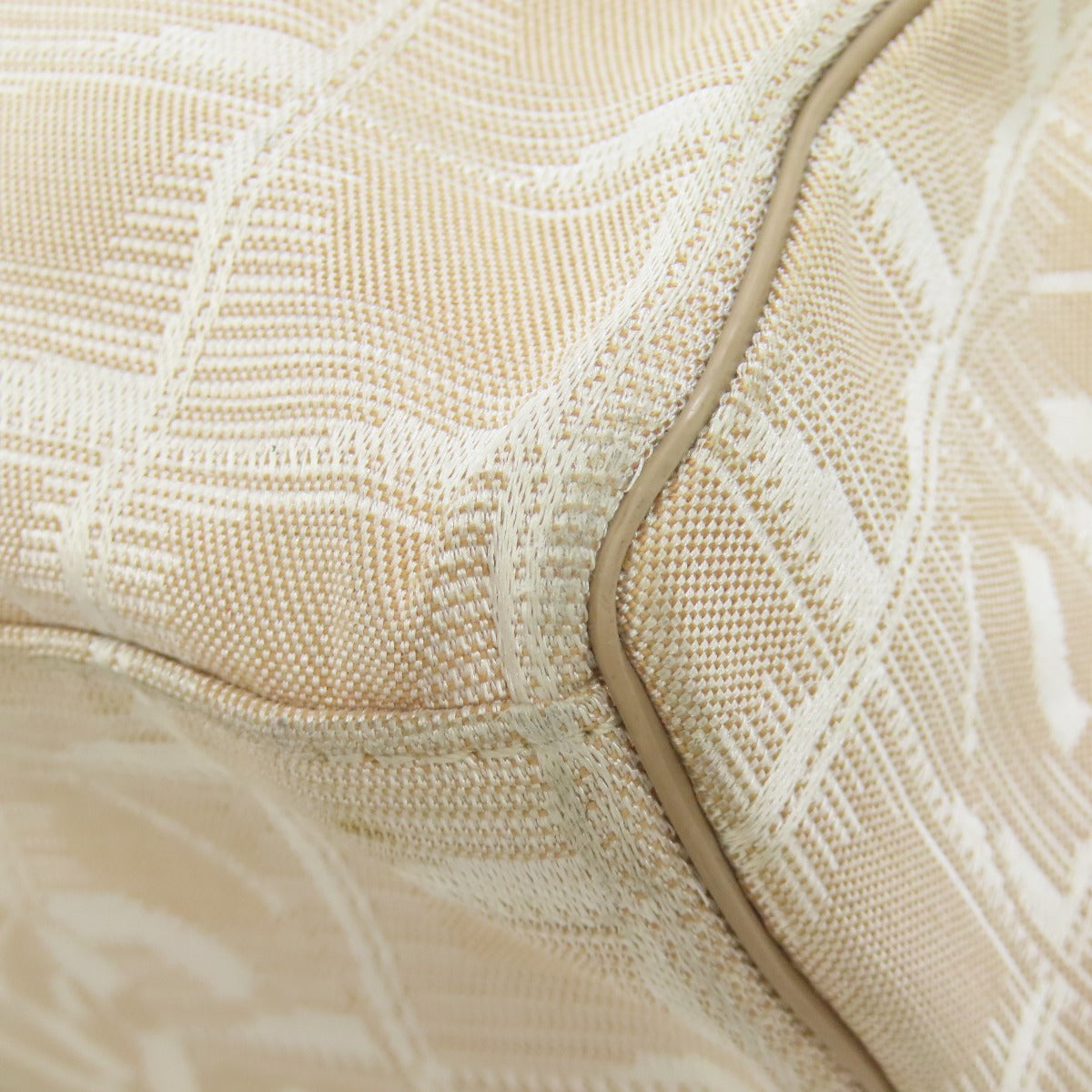 CHANEL Backpack Nylon jacquard beige New travel line