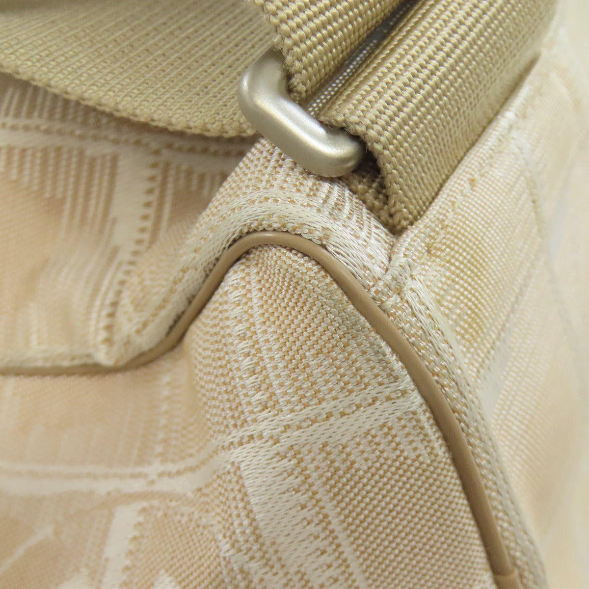 CHANEL Backpack Nylon jacquard beige New travel line