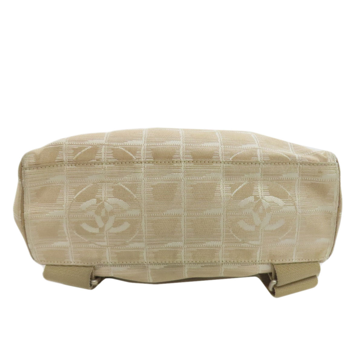 CHANEL Backpack Nylon jacquard beige New travel line