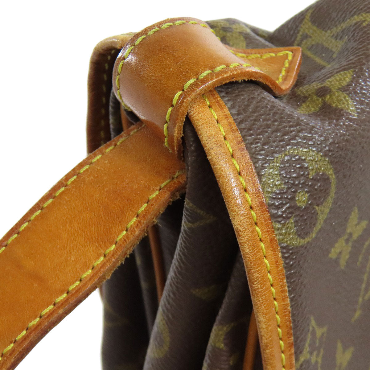 LOUIS VUITTON Shoulder Bag M42254 Monogram canvas Brown Saumur Women Used Authentic