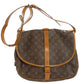 LOUIS VUITTON Shoulder Bag M42254 Monogram canvas Brown Saumur Women Used Authentic