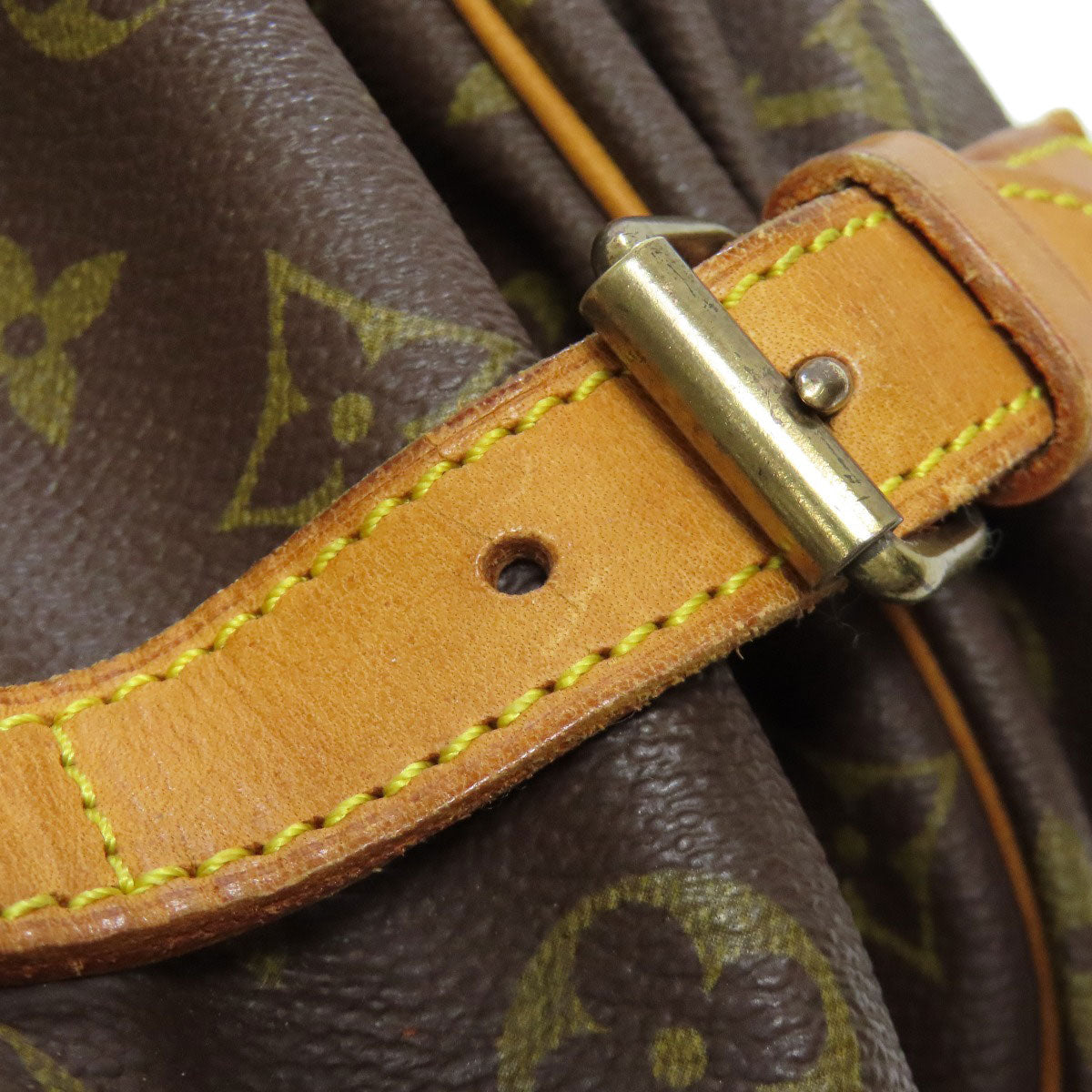 LOUIS VUITTON Shoulder Bag M42254 Monogram canvas Brown Saumur Women Used Authentic