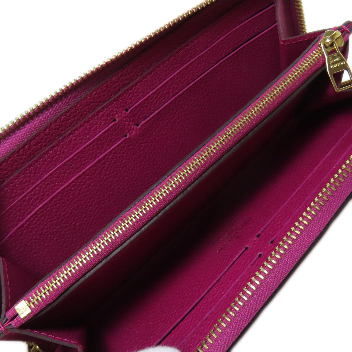 LOUIS VUITTON Long Wallet Purse M61701 Ann Platt purple Portefeuille Clemence Women Used Authentic